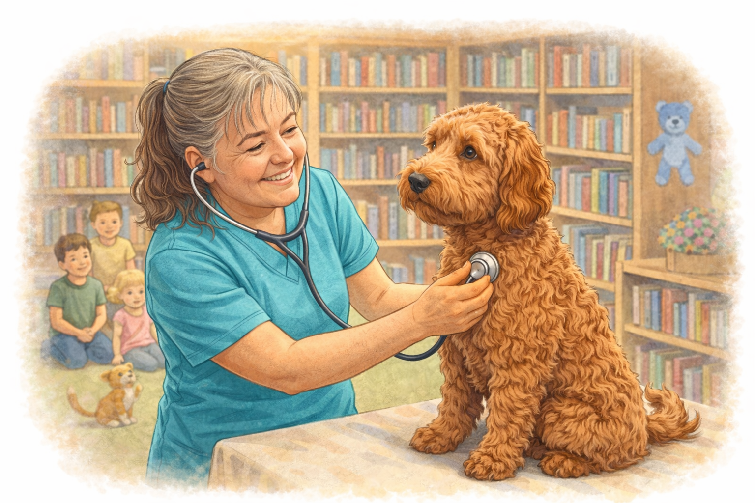 Jeugdboekenmaand: dierenarts Caroline op bezoek