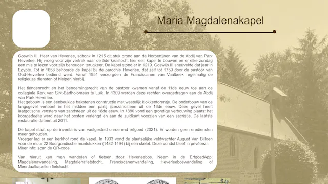 Erfgoedpaneel Vaalbeek Magdalenakapel