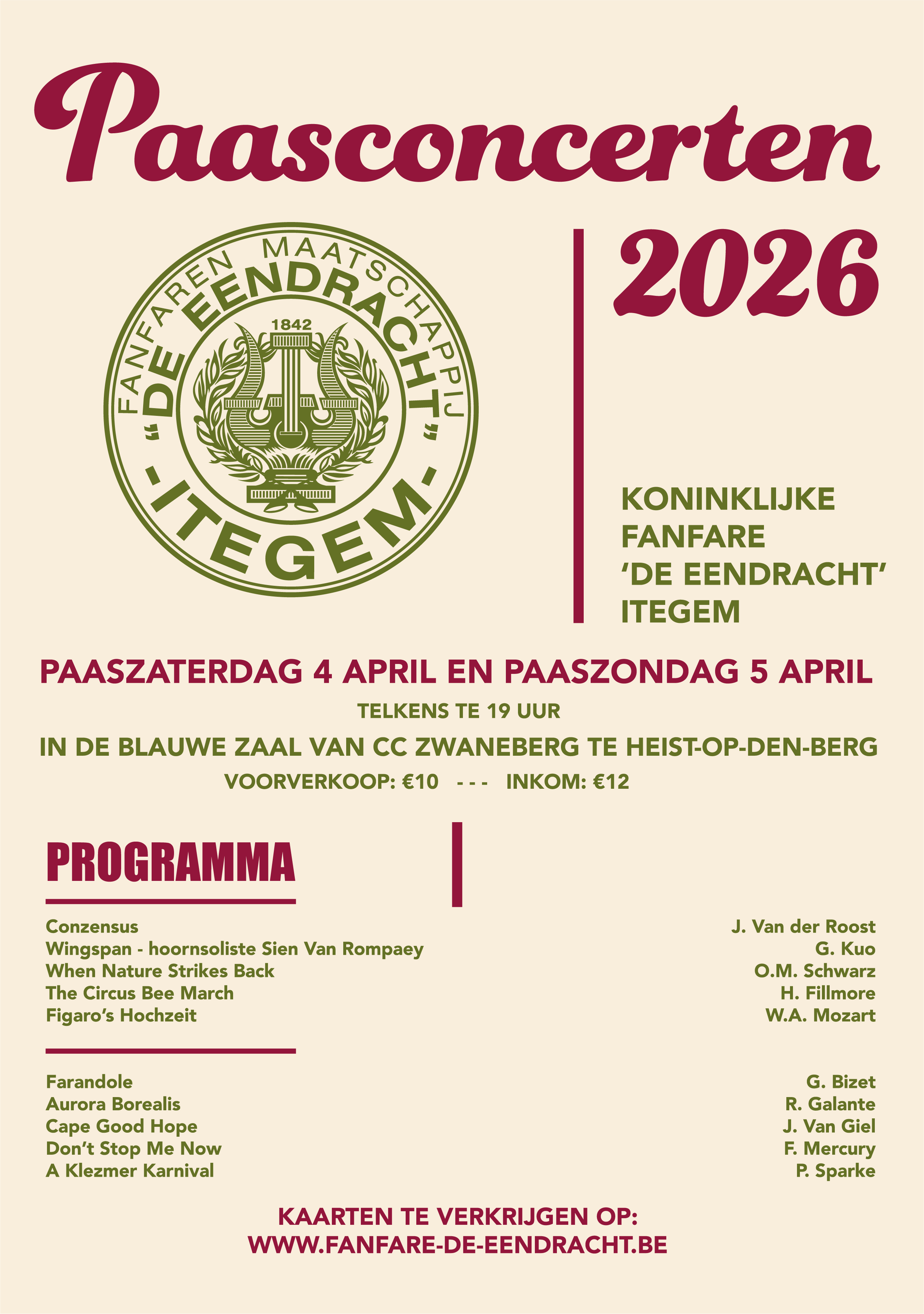 Paasconcerten 2026