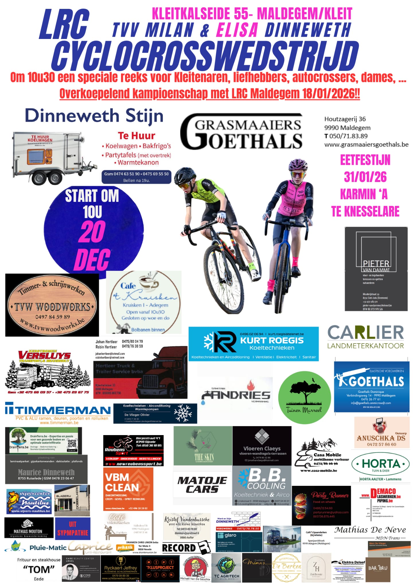 Cyclocrosswedstrijd tvv Dinneweth Elisa & Milan