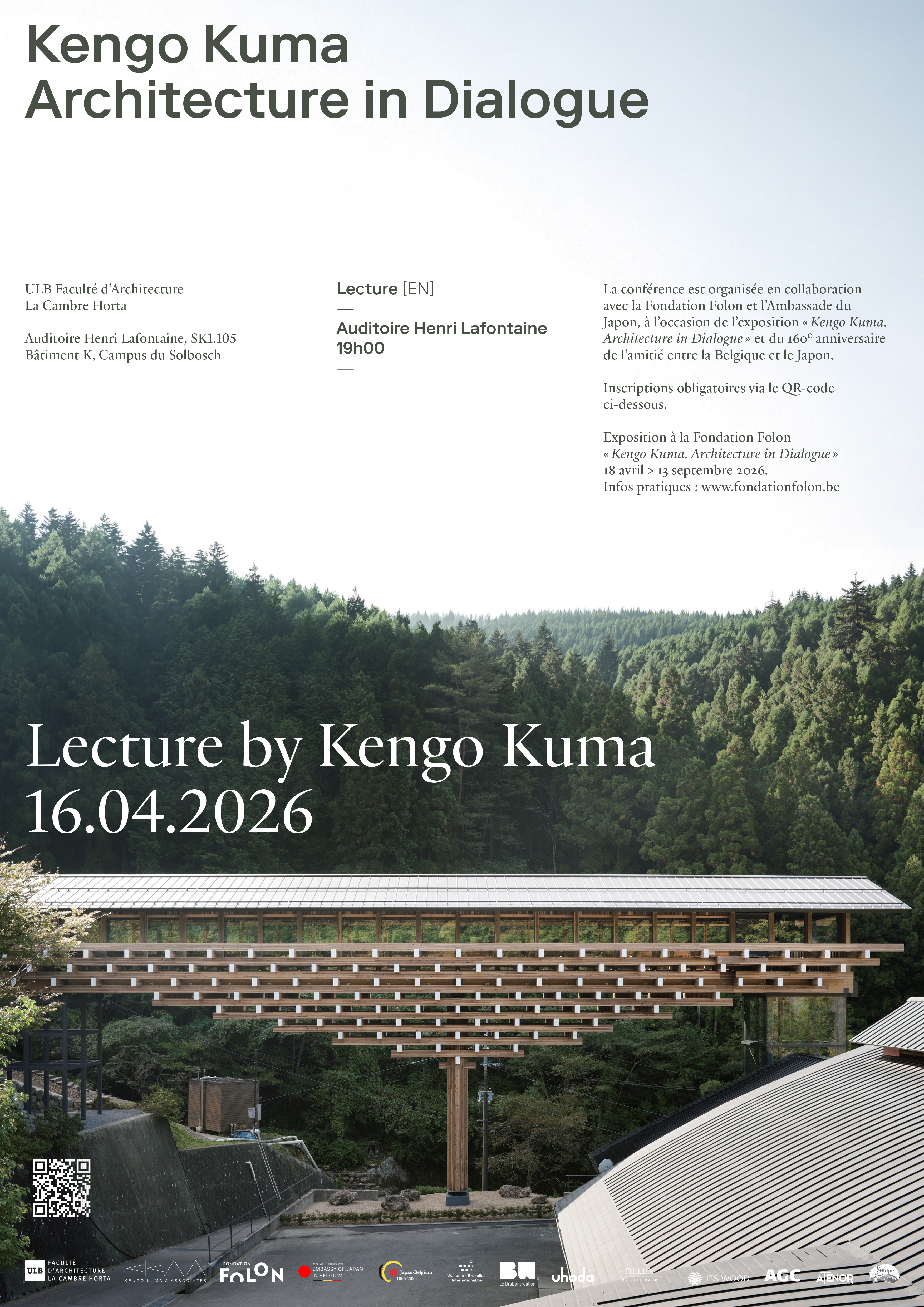 Lezing van Kengo Kuma aan de ULB
