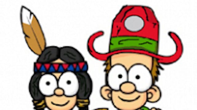 Lucky en Platvoet in het Wilde Westen