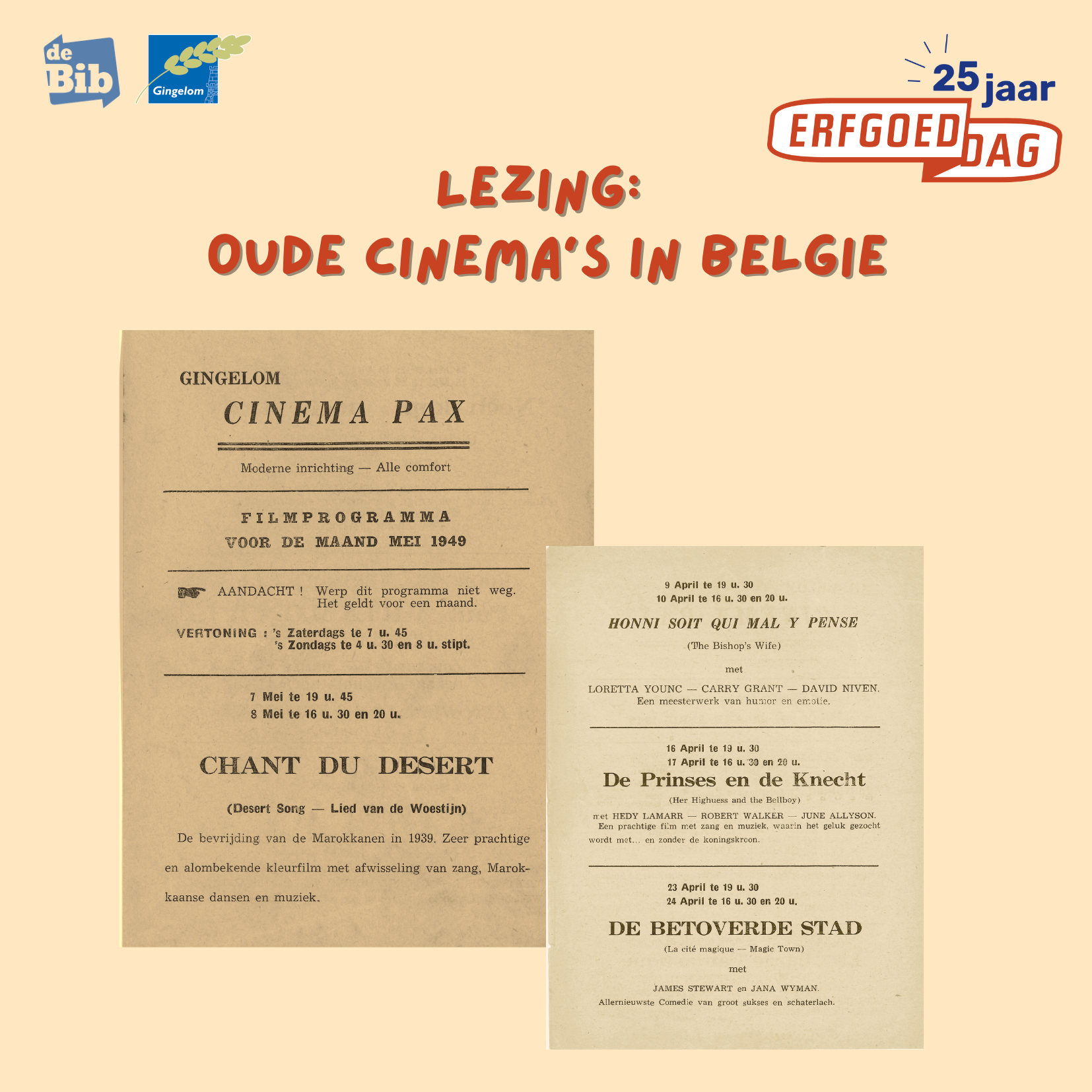 Erfgoeddag - lezing: oude cinema's in België