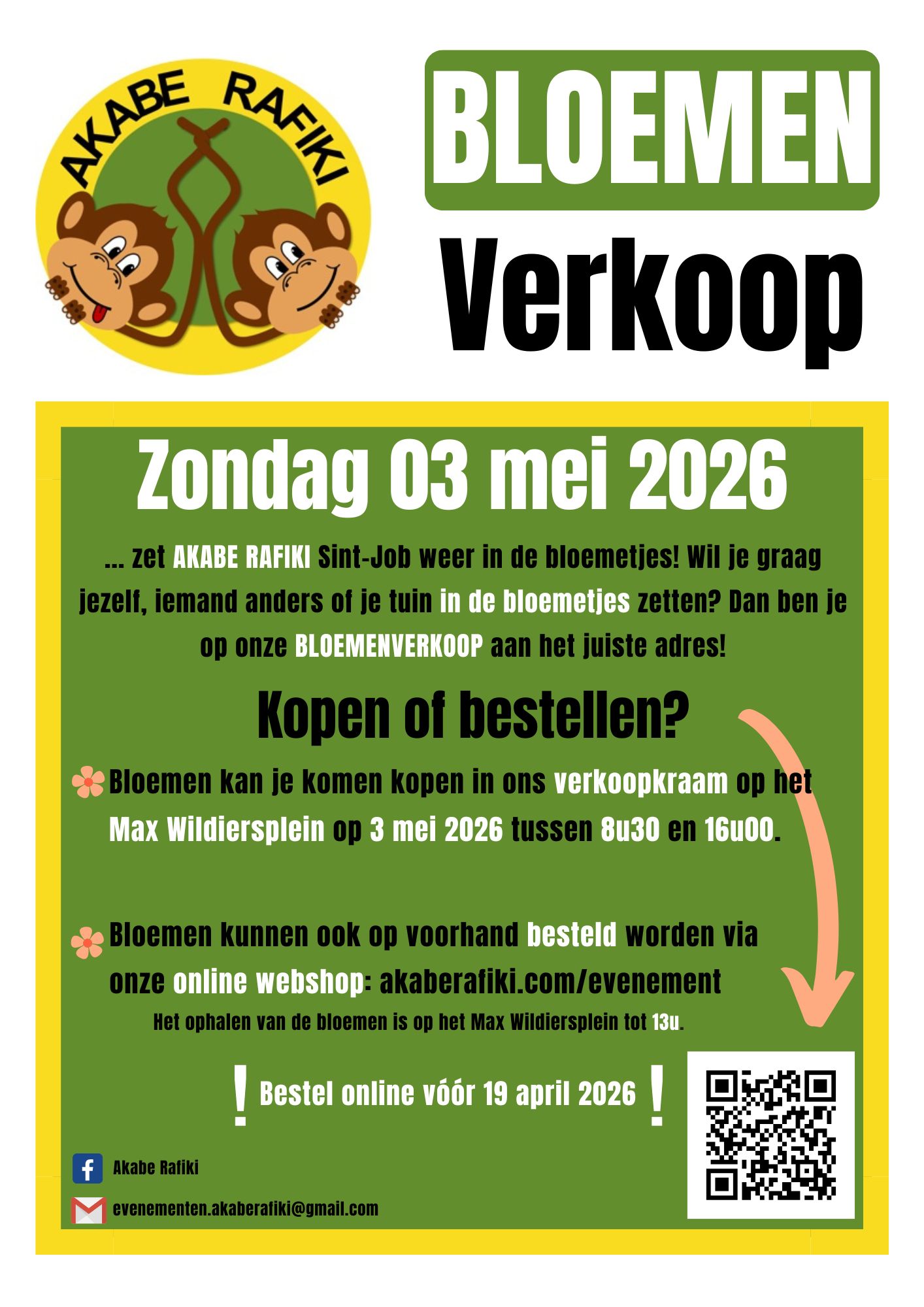 Praktische informatie bloemenverkoop