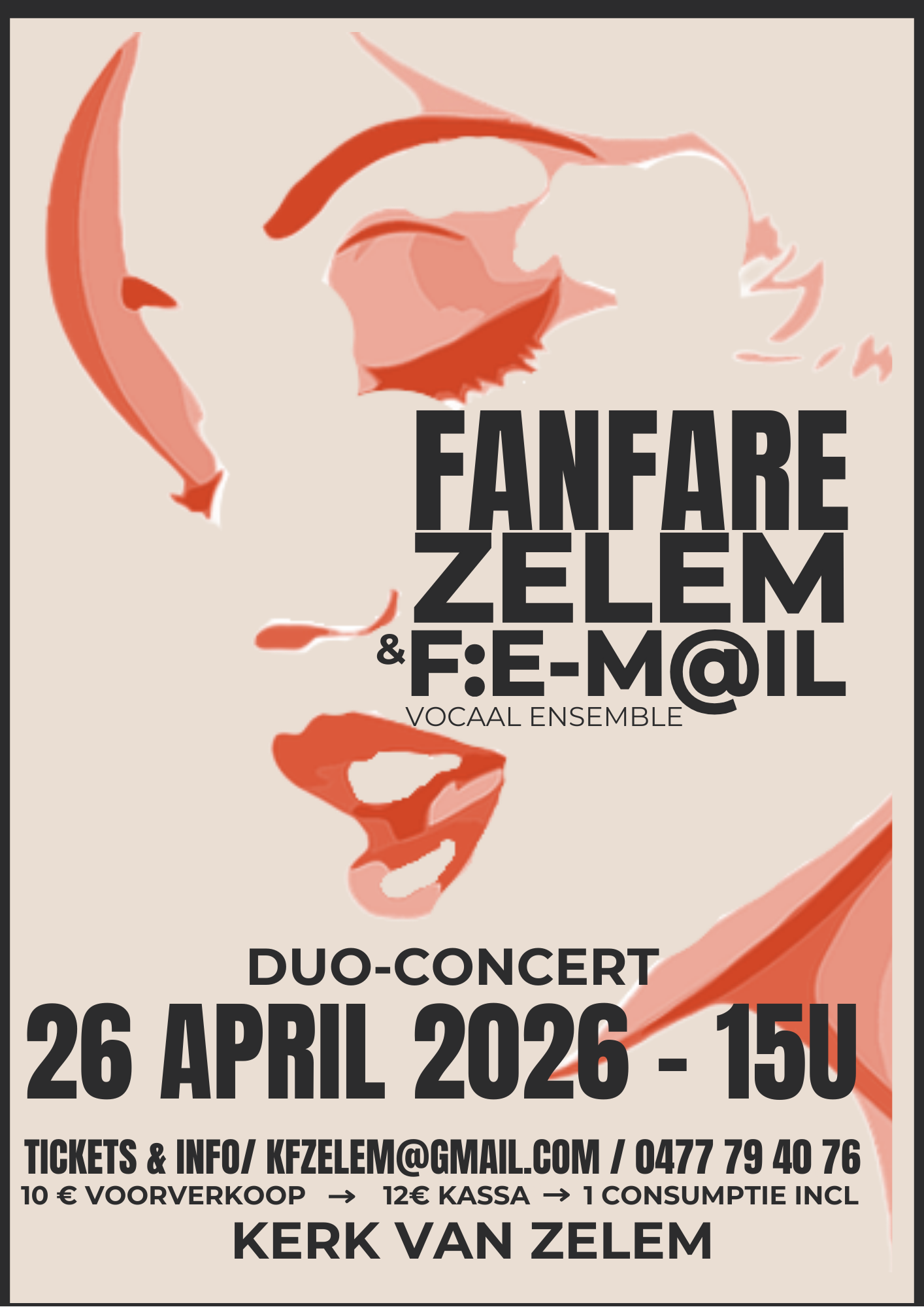 Duo-concert Fanfare Zelem & F:e-m@il