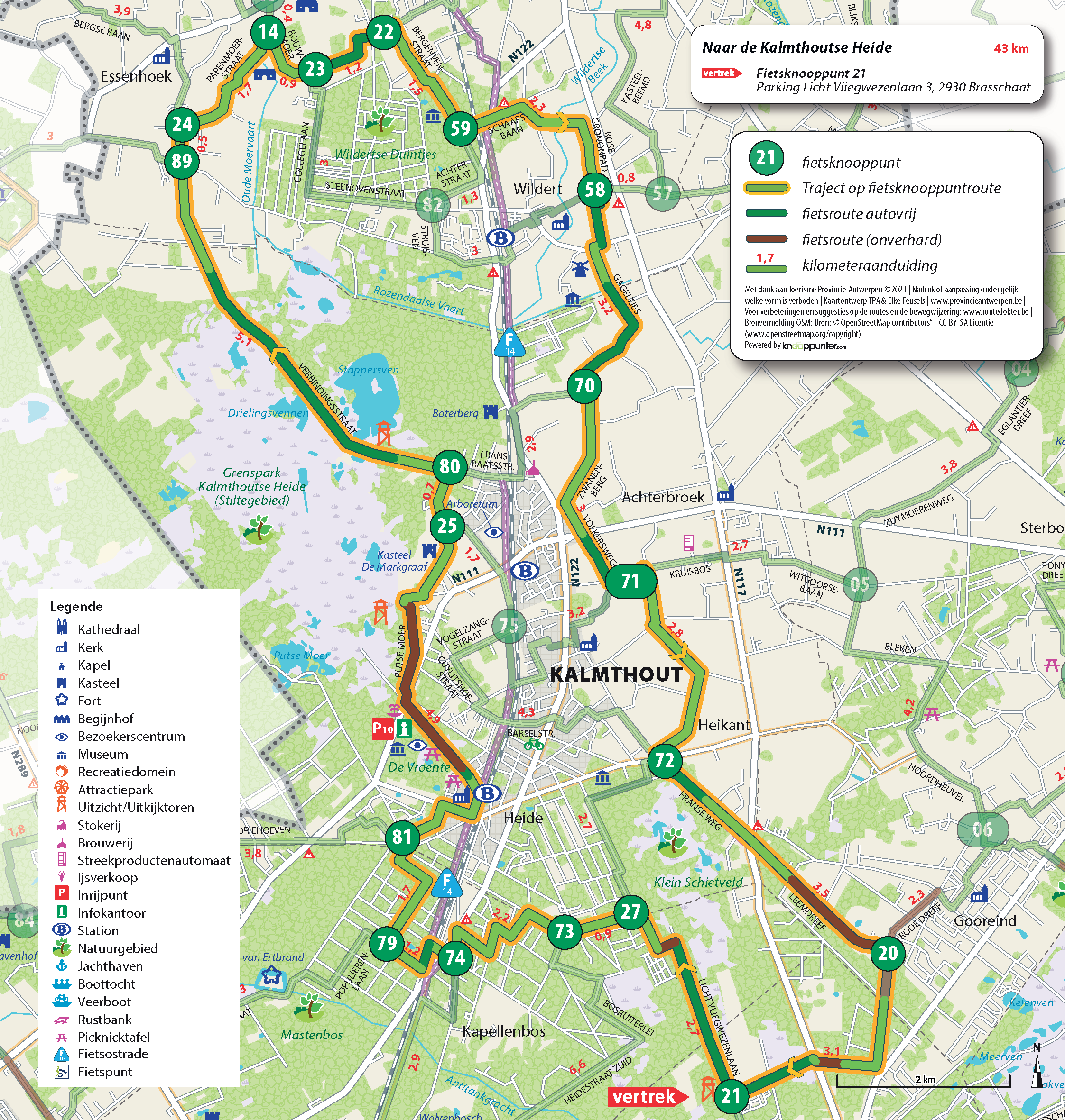 Fietsroute naar de Kalmthoutse Heide | Brasschaat - UiTinVlaanderen