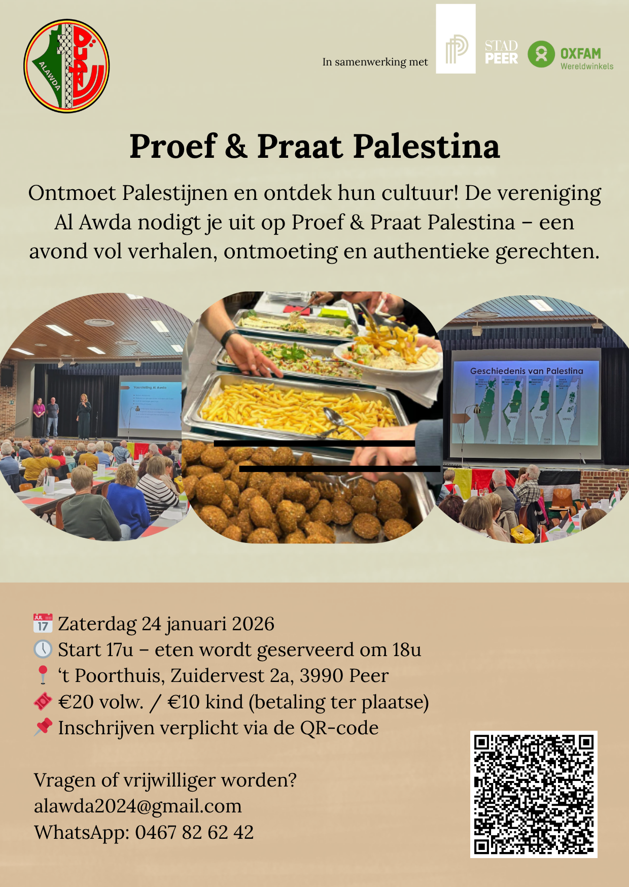 flyer Proef & Praat Palestina