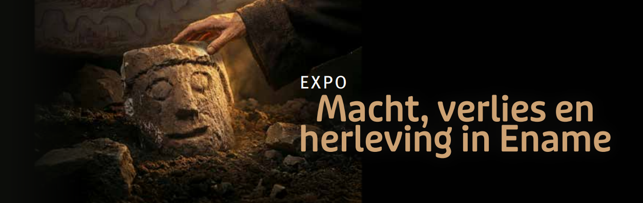 campagnebeeld expo over de abdij van Ename