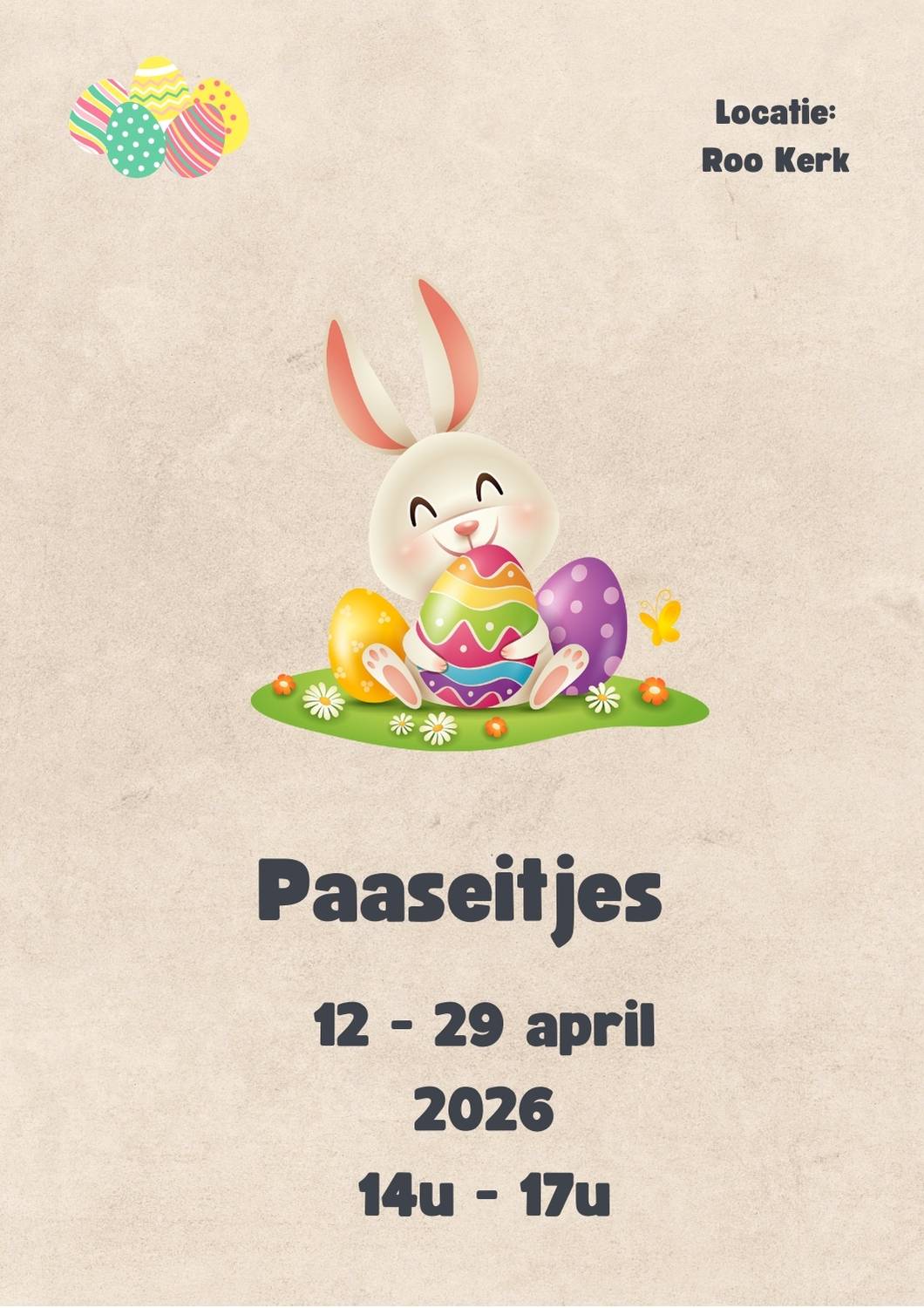 Herberg in RooKerk met paaseitjes