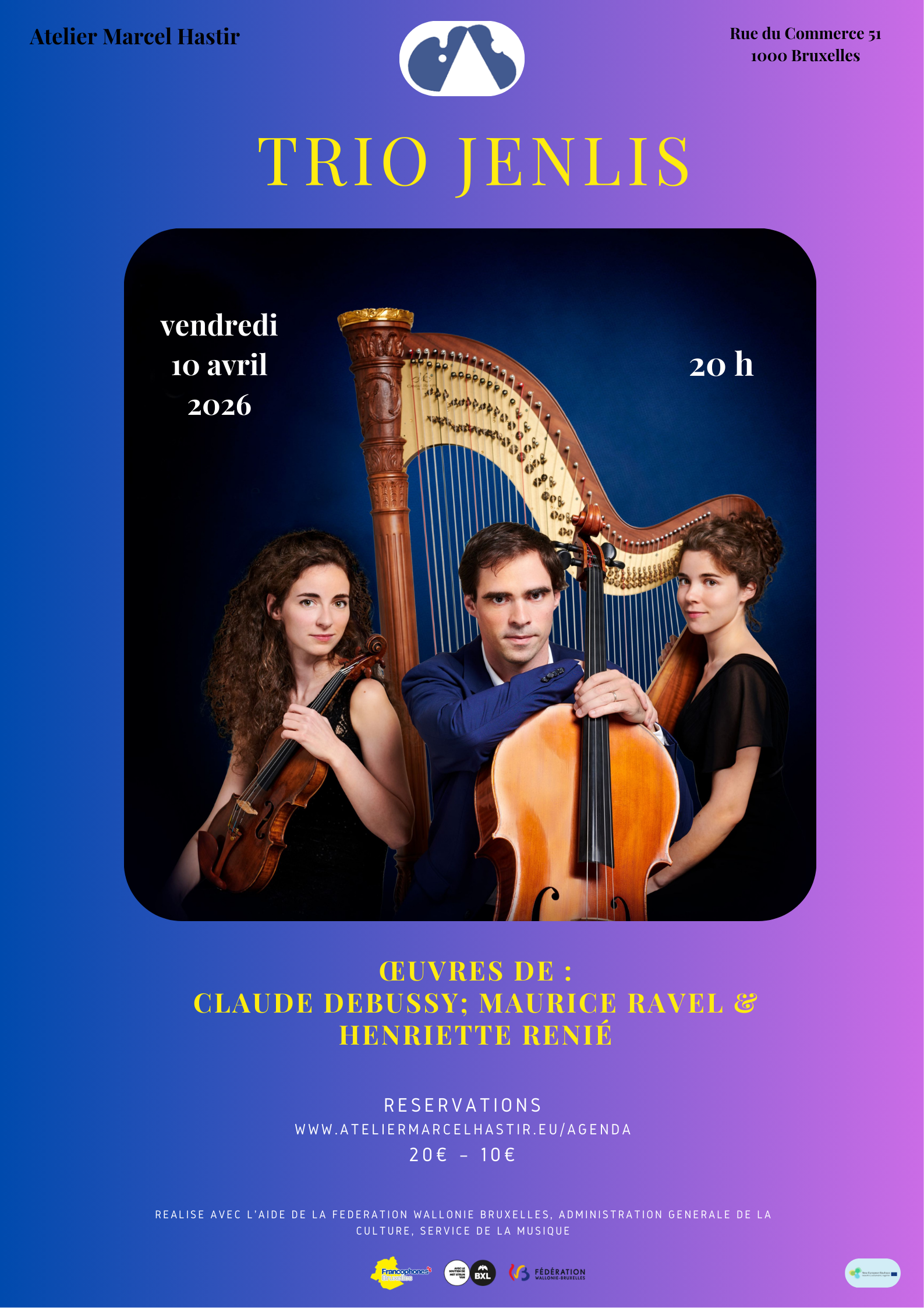 Trio Jenlis (harp, viool, cello)