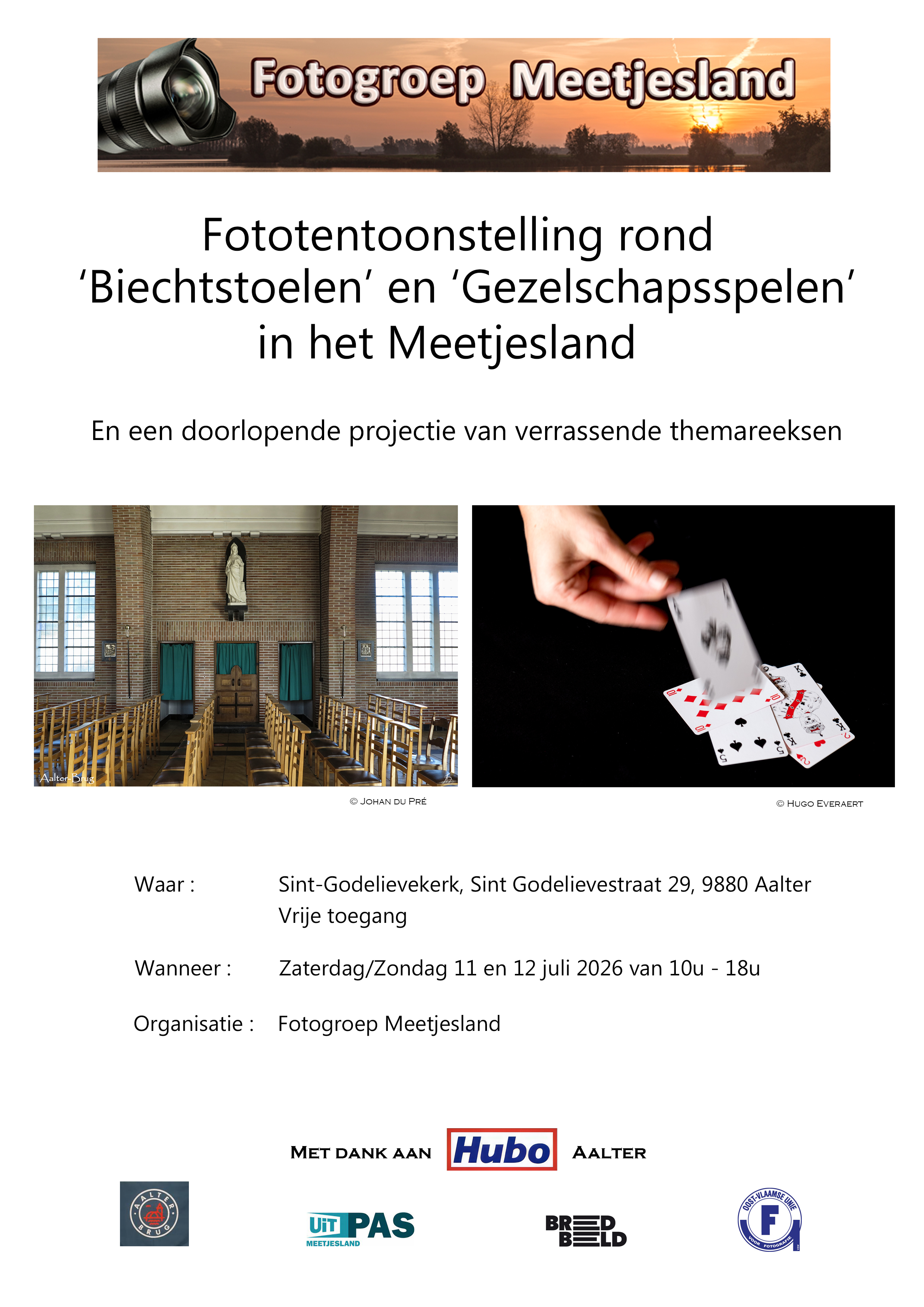 Themavoorstelling "Biechtstoelen" en "Gezelschapsspelen" in het Meetjesland