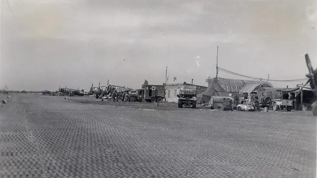 De runway in 1945