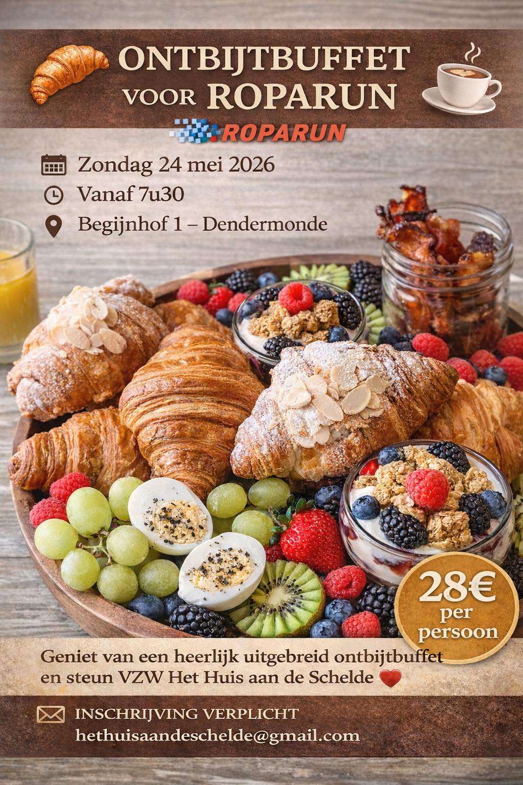 Ontbijtbuffert Roparun 2026