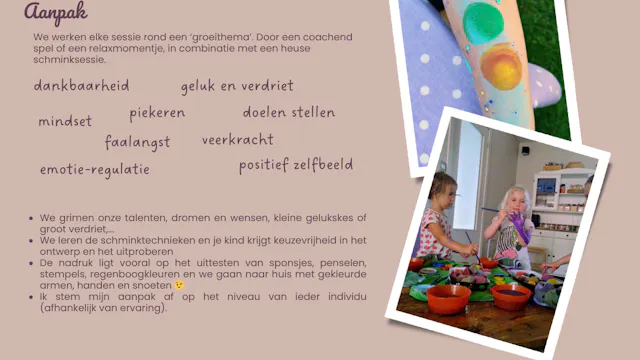 Regenboogkracht Schmink en Grime sessies