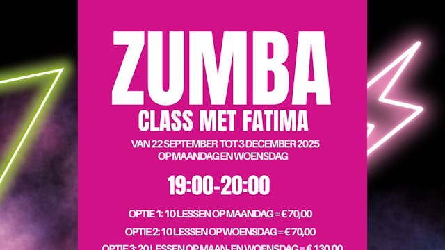 Zumba class met Fatima