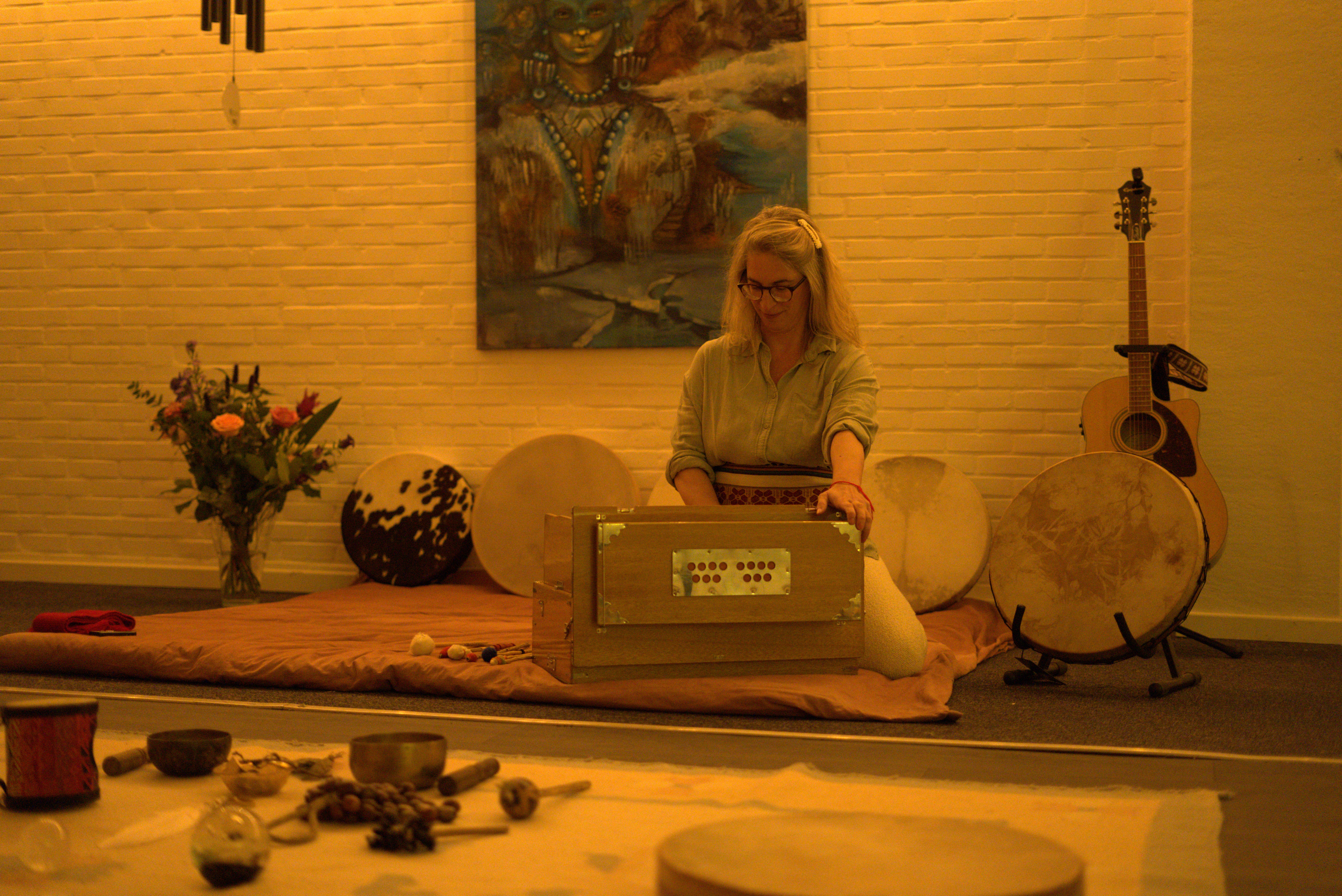 Griet aan het harmonium