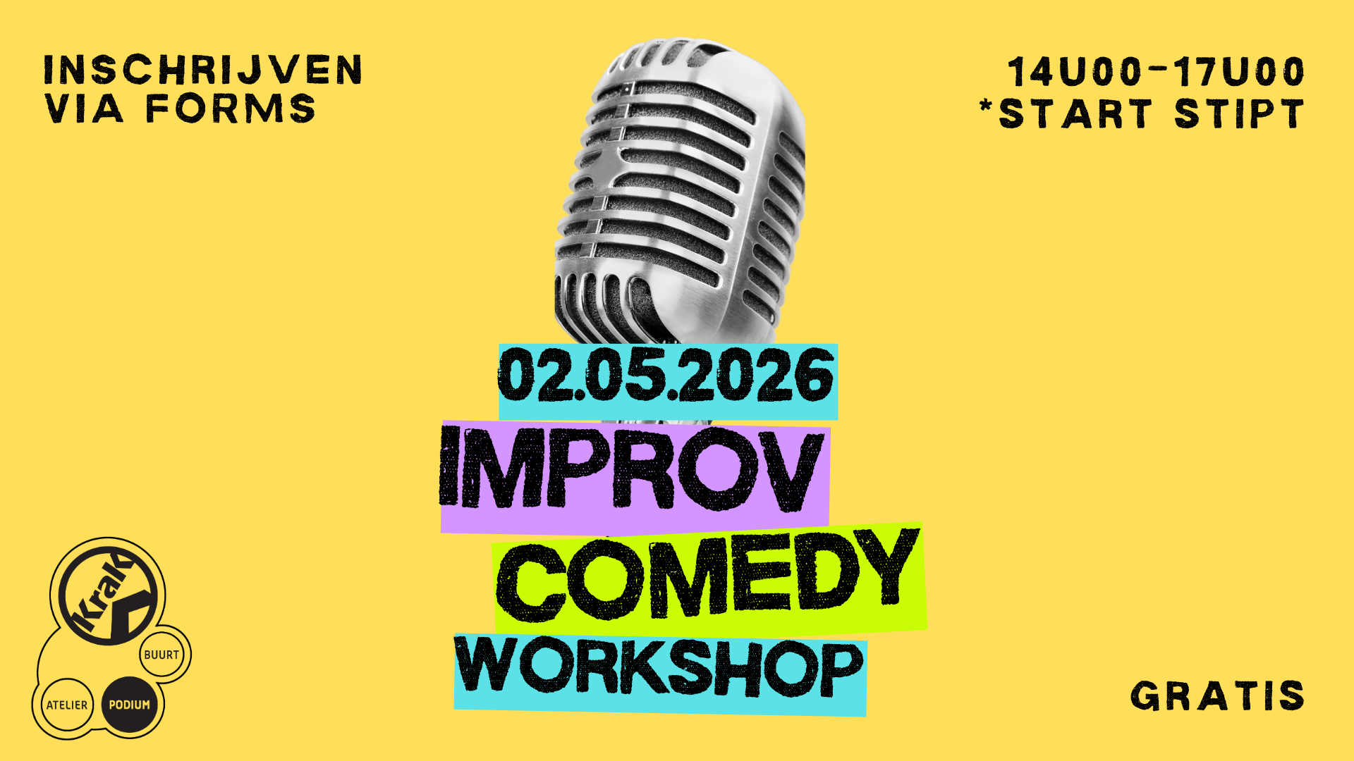IMPROV COMEDY WORKSHOP @Jeugdhuis Krak 