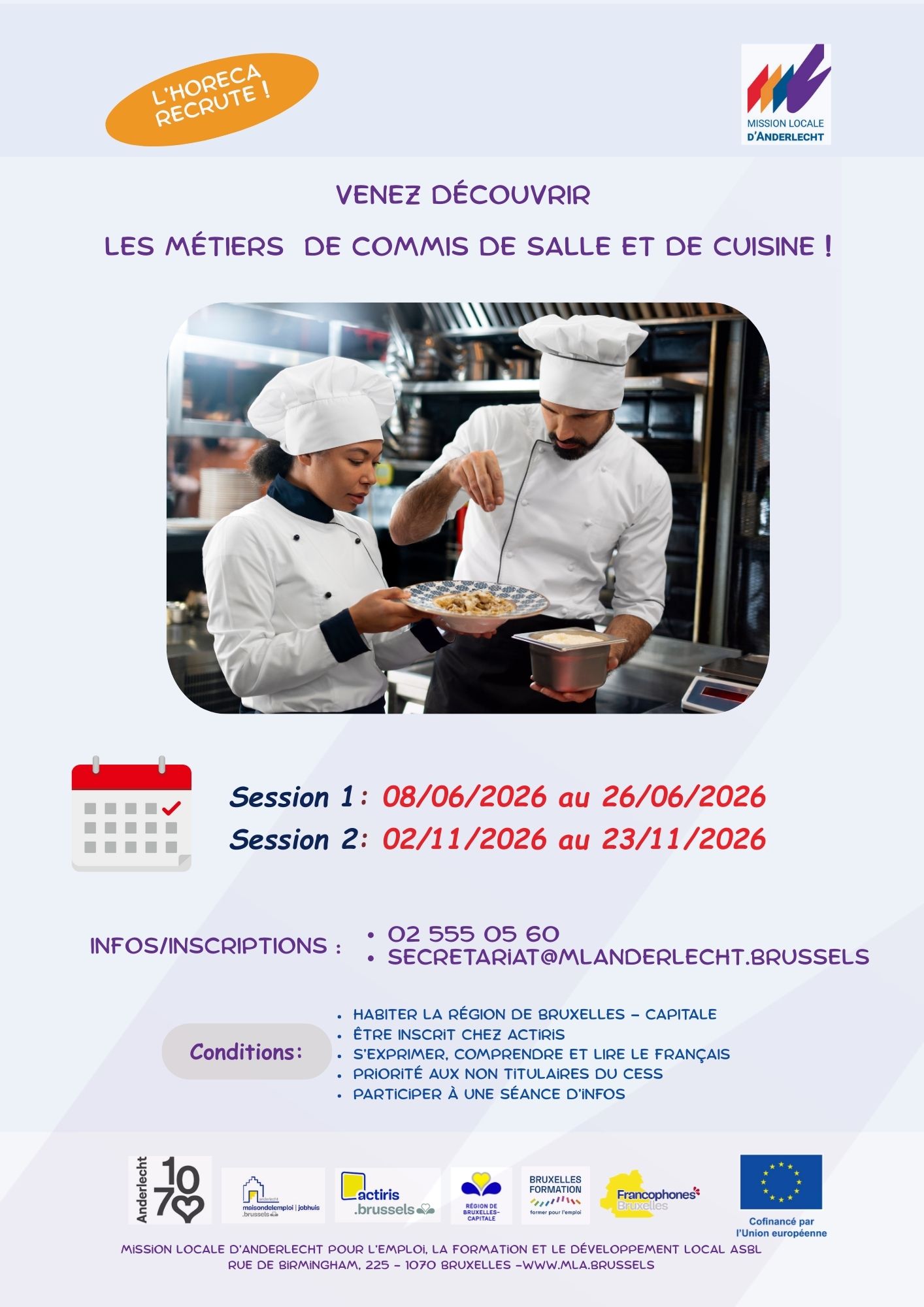 Découverte métiers / Commis de salle et Commis de cuisine