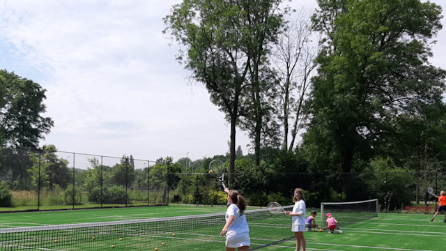 Tennissen in het park