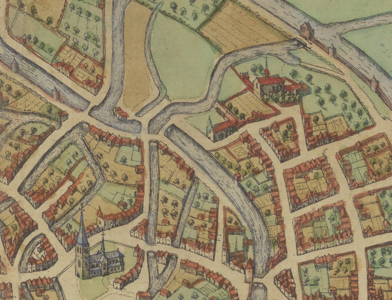 Plattegrond van Lier, Frans Hogenberg en Georg Braun, 1588