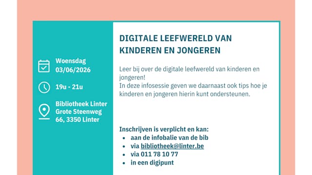 Infosessie Digitale leefwereld