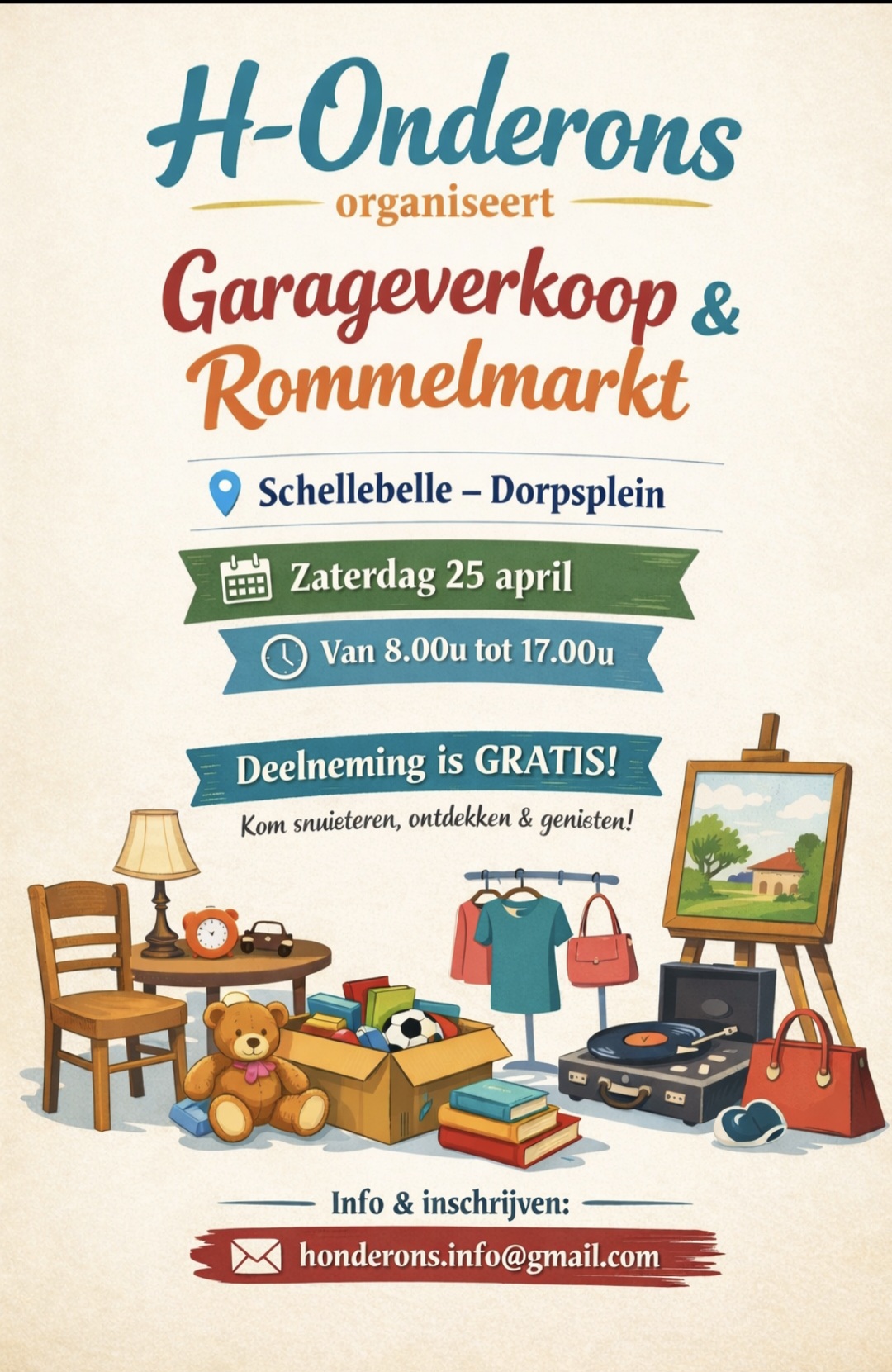 Garageverkoop en rommelmarkt