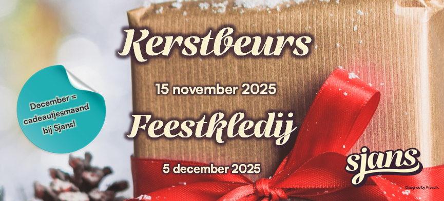 Banner Kerstbeurs en Feestkledij