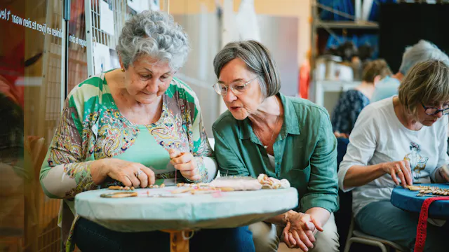 Open atelier kantklossen in Studio Texture
