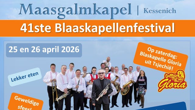 Flyer 41ste Blaaskapellenfestival - Maasgalmkapel
