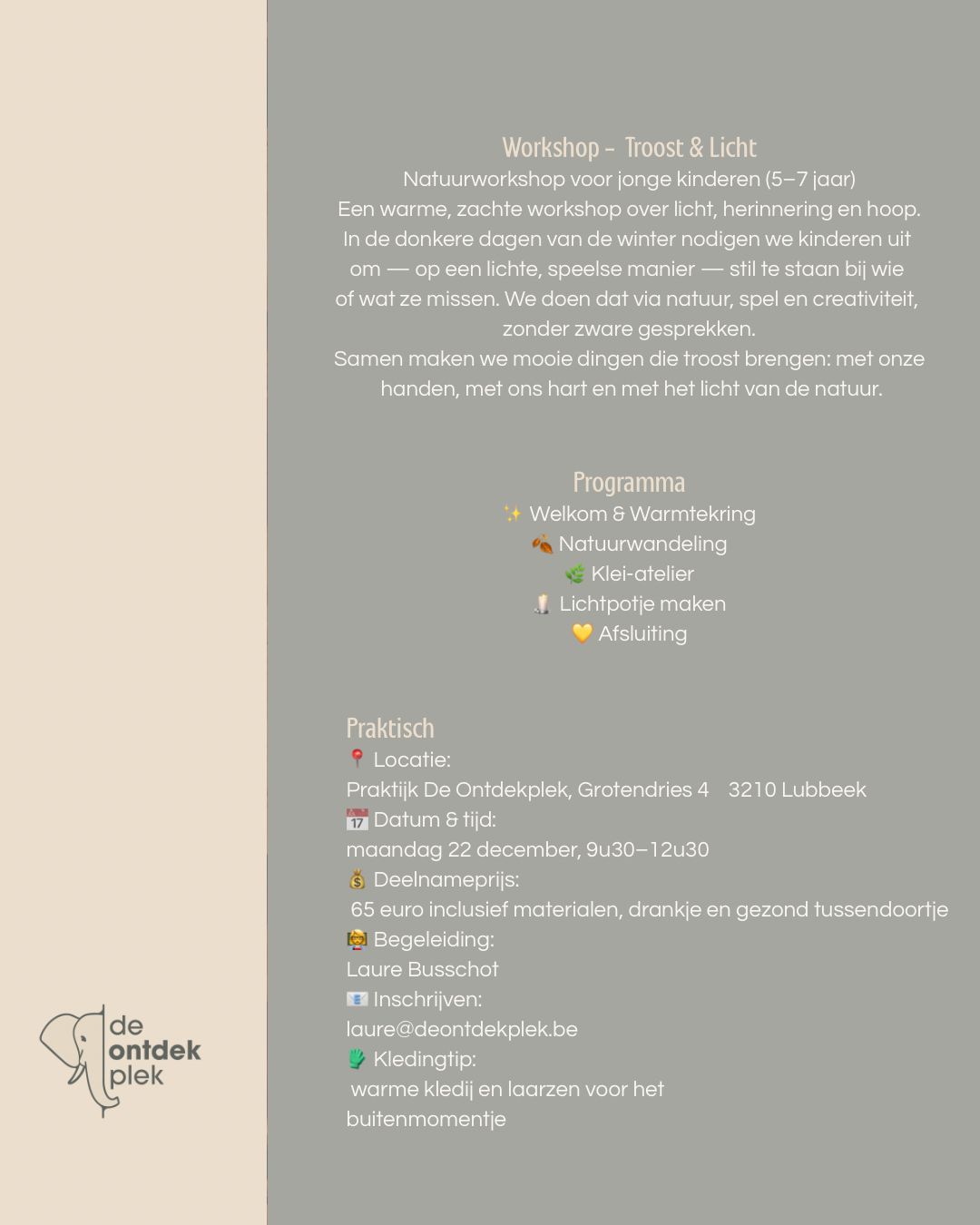 Workshop Troost en Licht 