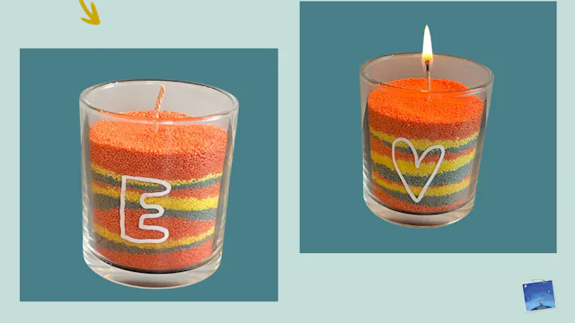 Workshop kaarspotje met kaarsenzand