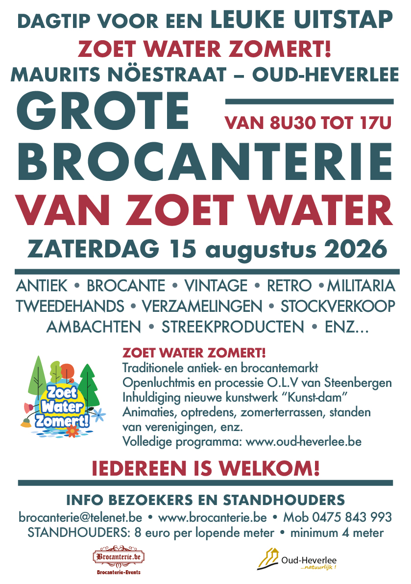 GROTE BROCANTERIE VAN ZOET WATER - OUD-HEVERLEE