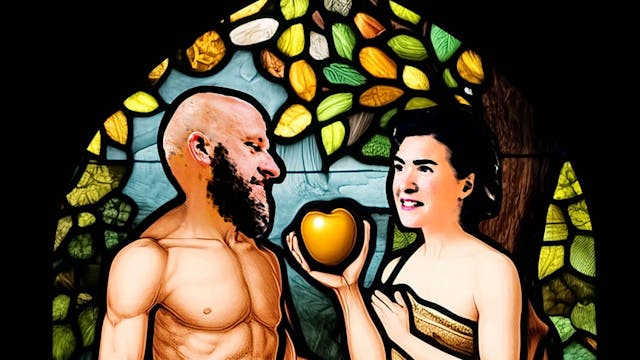Adam en Eva zeggen sorry (c) Stinus Van Grieken