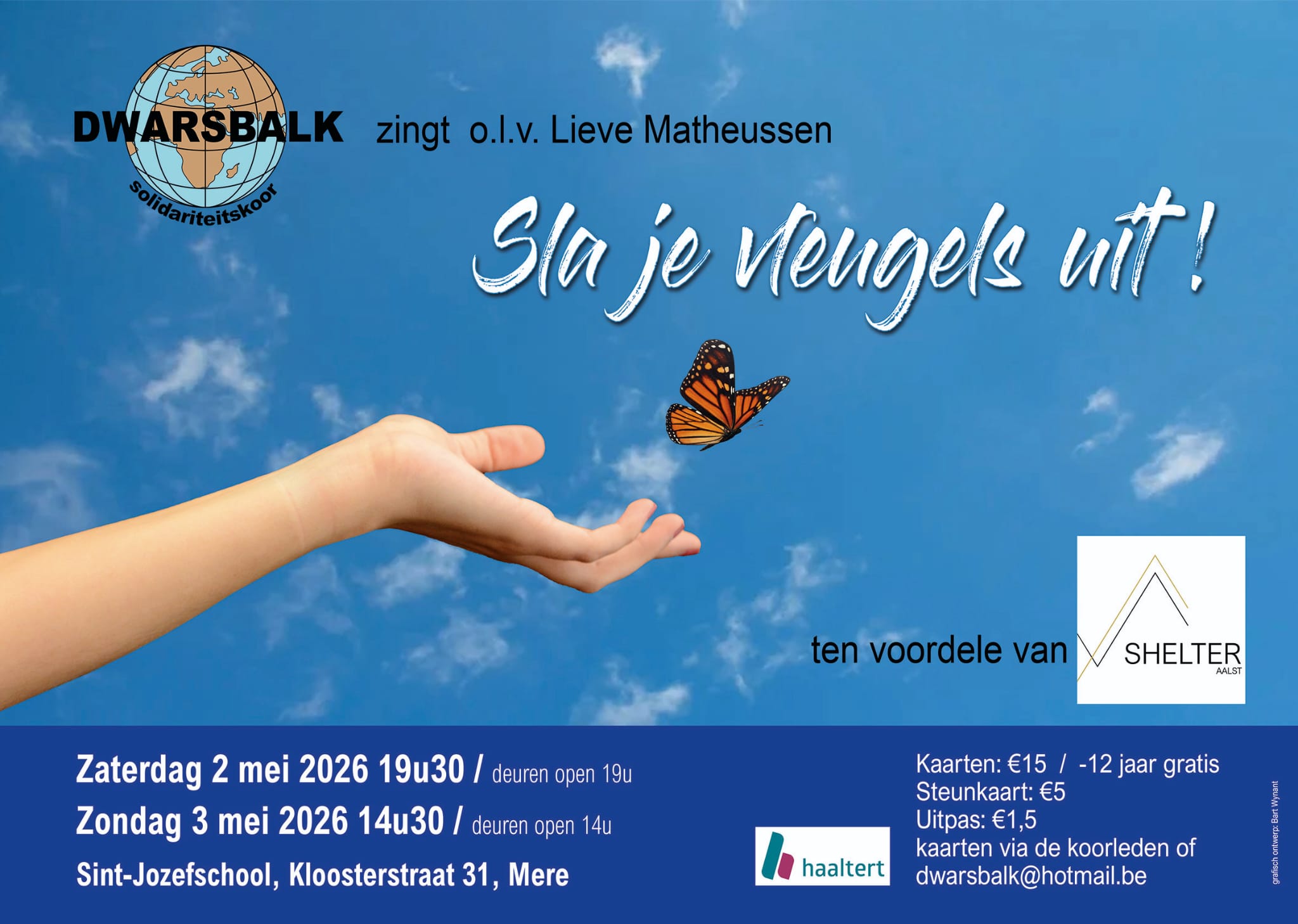 Dwarsbalk solidariteitskoor zingt ten voordele van Shelter-Aalst