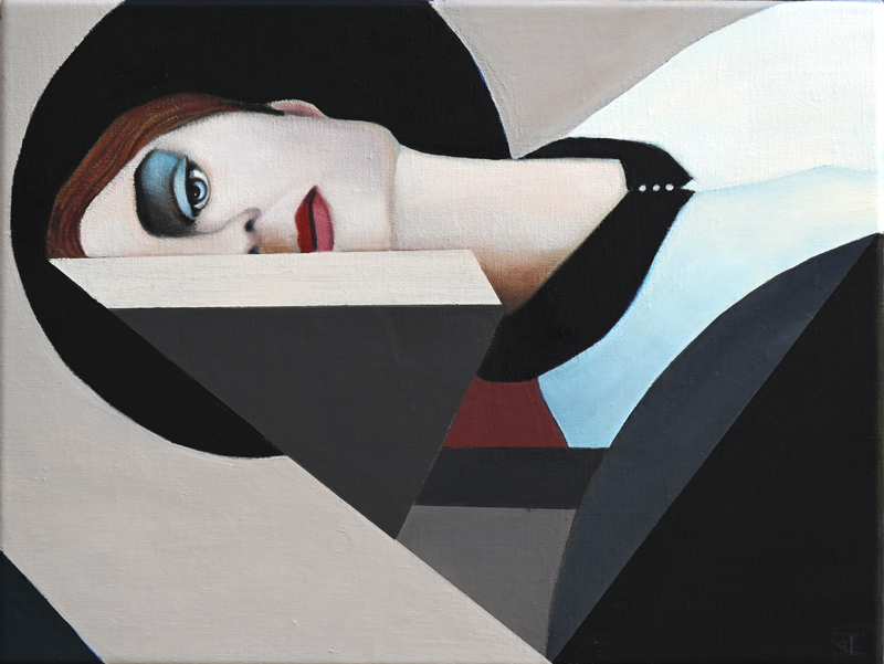 'Symbiose", 2023, olie op doek, 40 x 30 cm