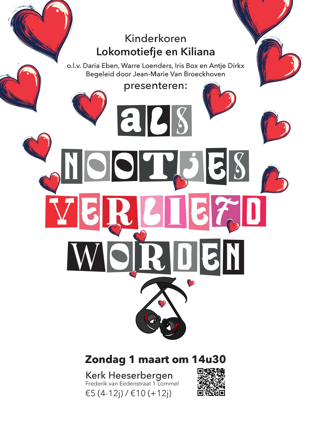 Heb je zin in een namiddag vol liefde en muziek, kom dan zeker naar het concert van kinderkoren Lokomotiefje uit Lommel en Kiliana uit Pelt