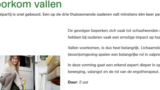Infosessie "voorkom vallen"