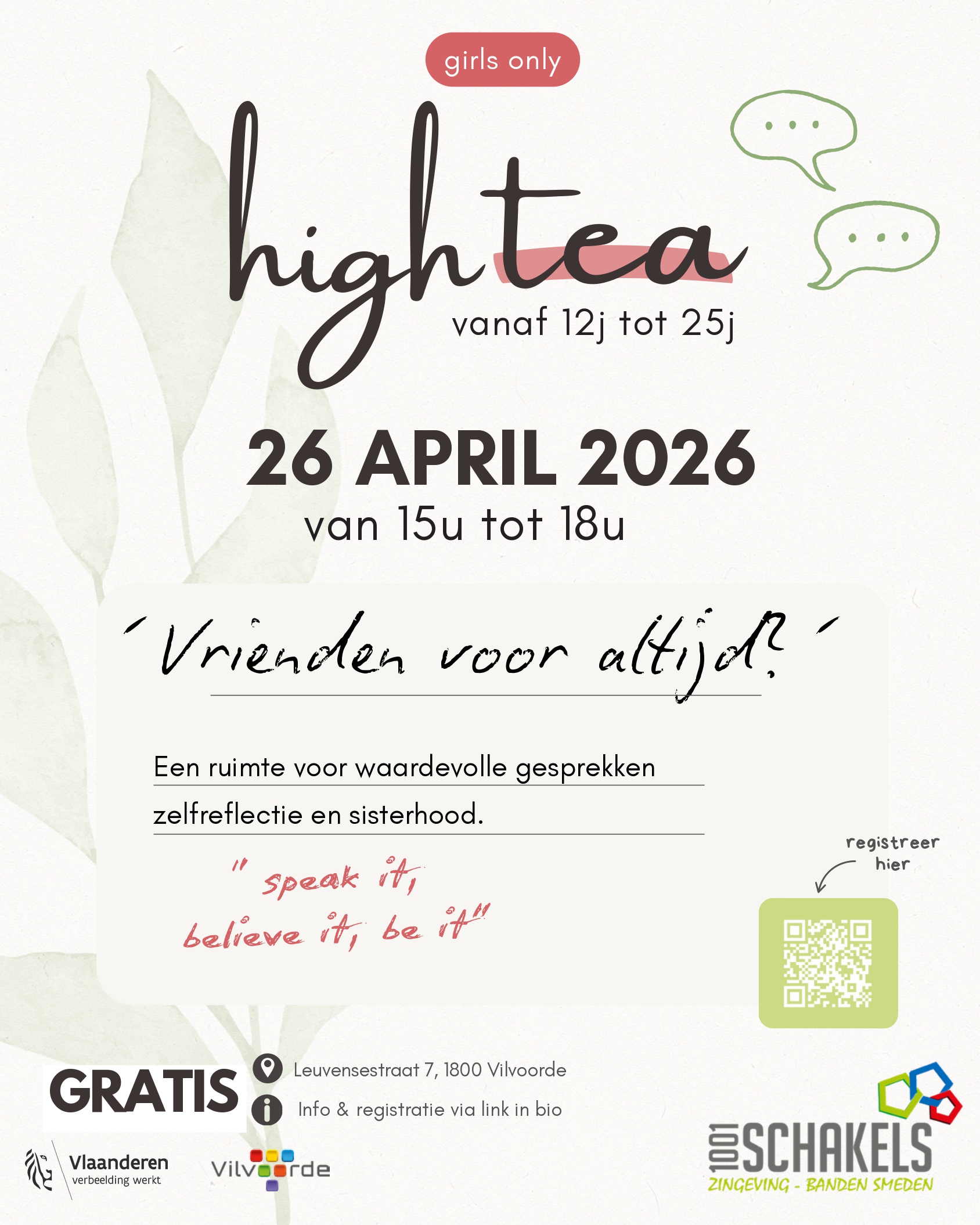 Gezellige high-tea (girlhood en waardevolle gesprekken)