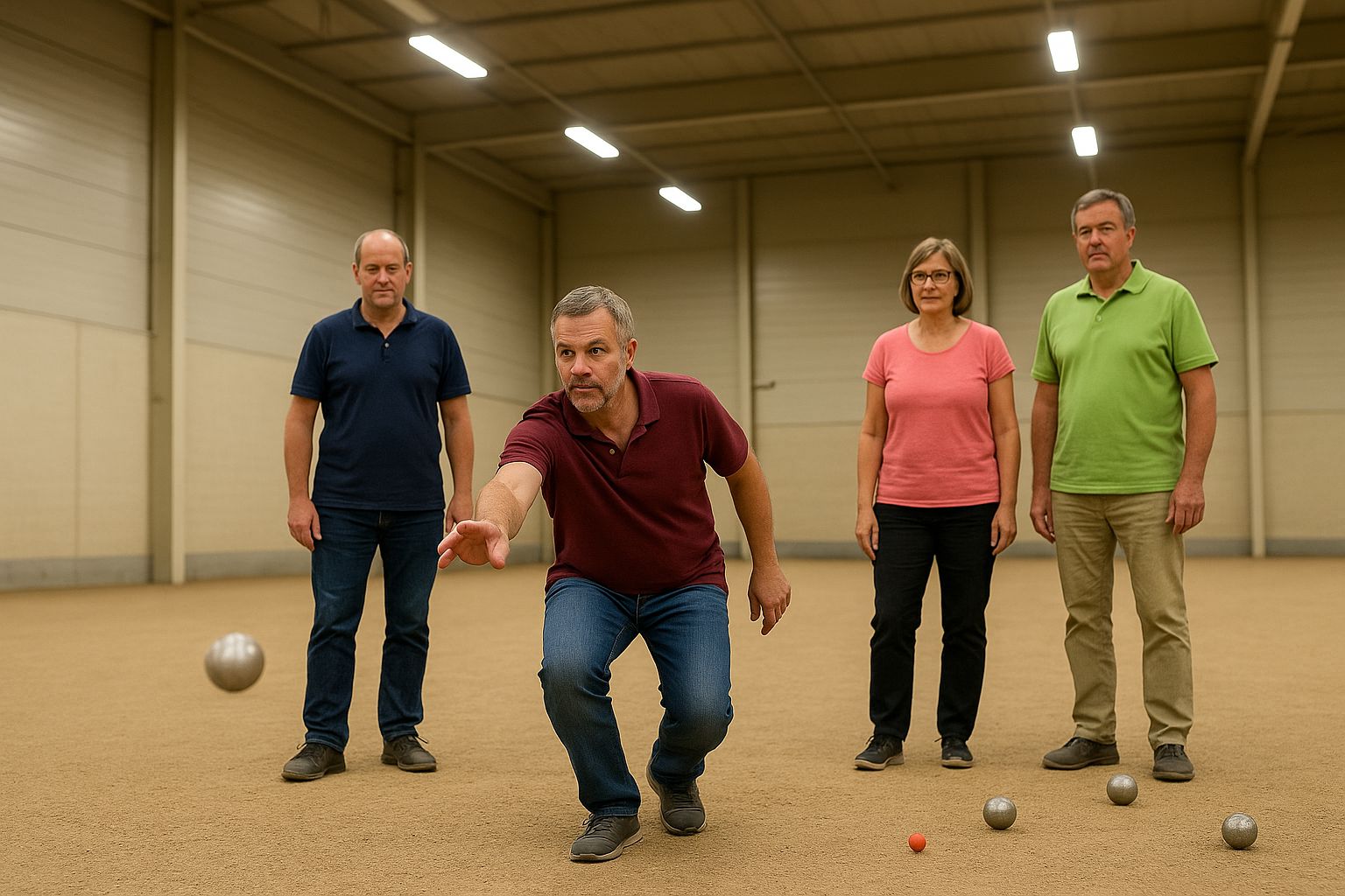 We spelen in de winterperiode op een goed verlicht en verwarmde ruimte te Zevergem (Pont Zuid)