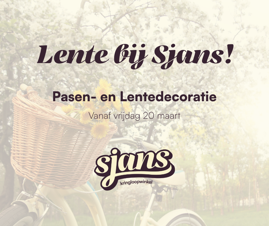 Pasen- en Lentedecoratie bij Sjans kringloopwinkel