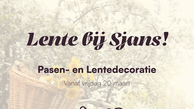 Pasen- en Lentedecoratie bij Sjans kringloopwinkel