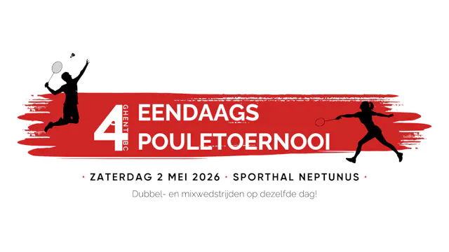 Eendaags pouletoernooi badminton (editie 2026)