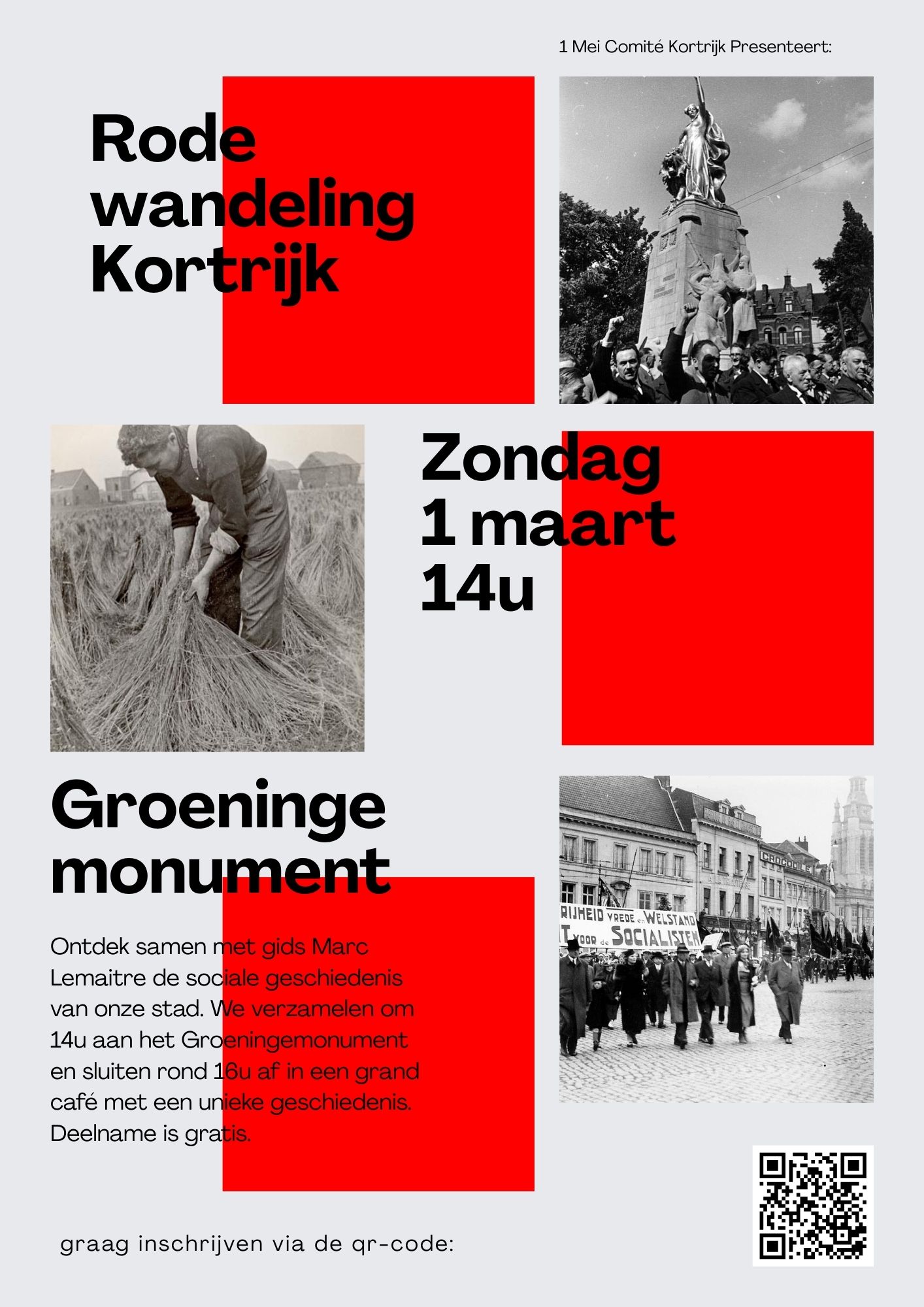 Flyer Rode Wandeling Kortrijk