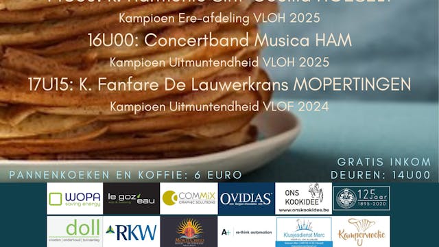 affiche pannenkoekenconcert Hoeselt