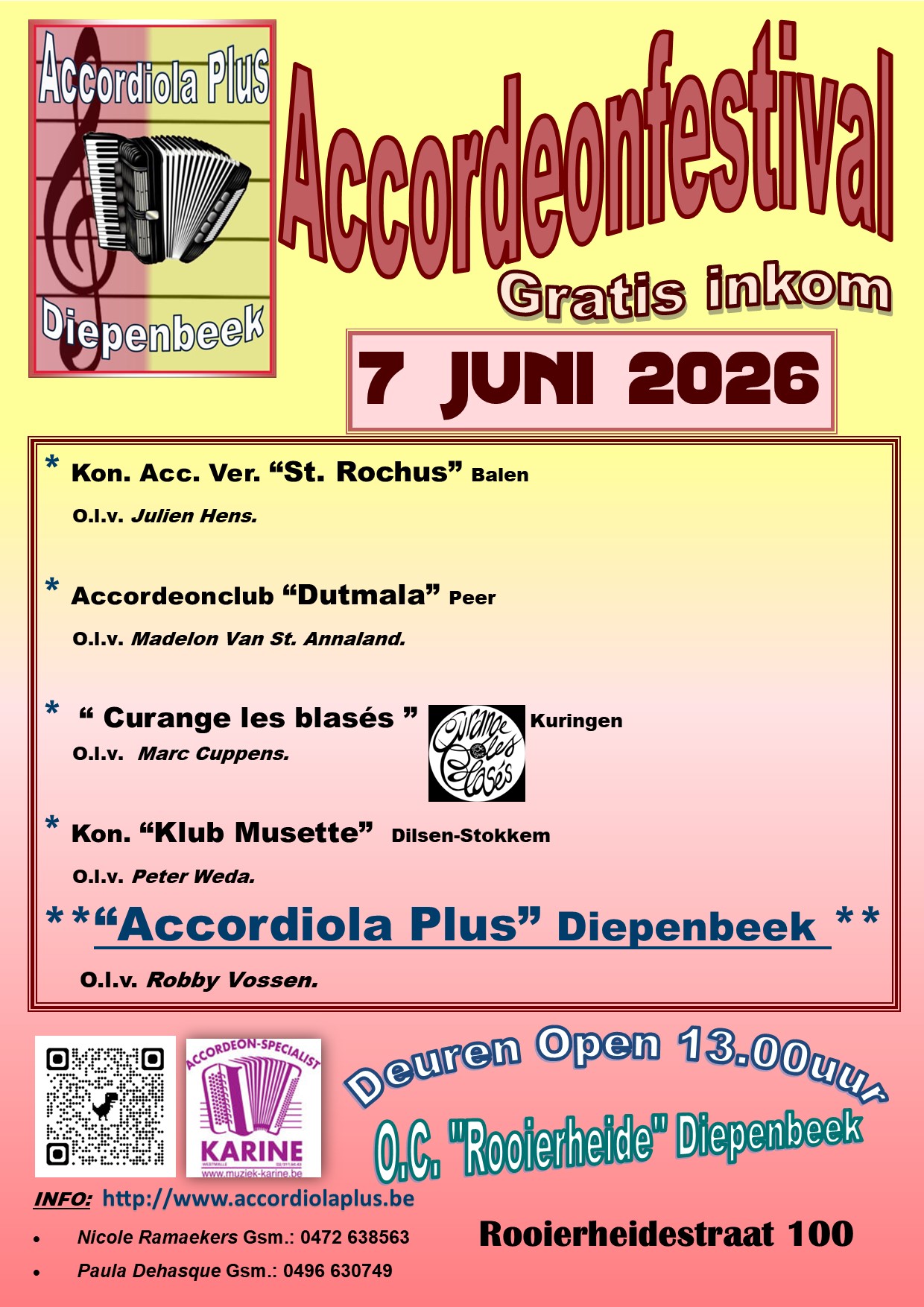 Muziekfestival 7 juni 2026