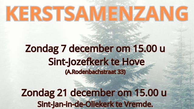 Kerstsamenzang in Hove en Boechout