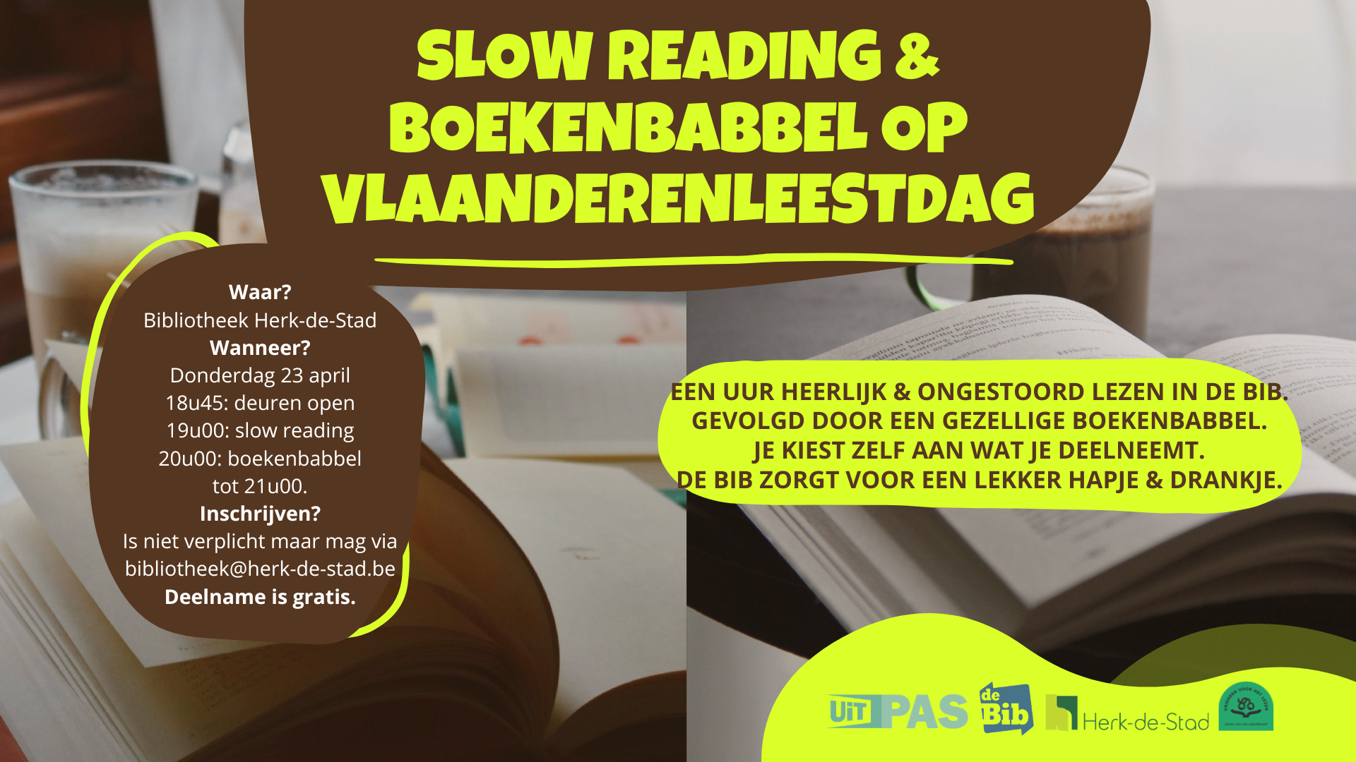 Slow reading en boekenbabbel op VLaanderenleestdag