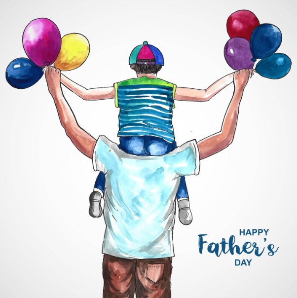 vaderdag jongen op rug papa