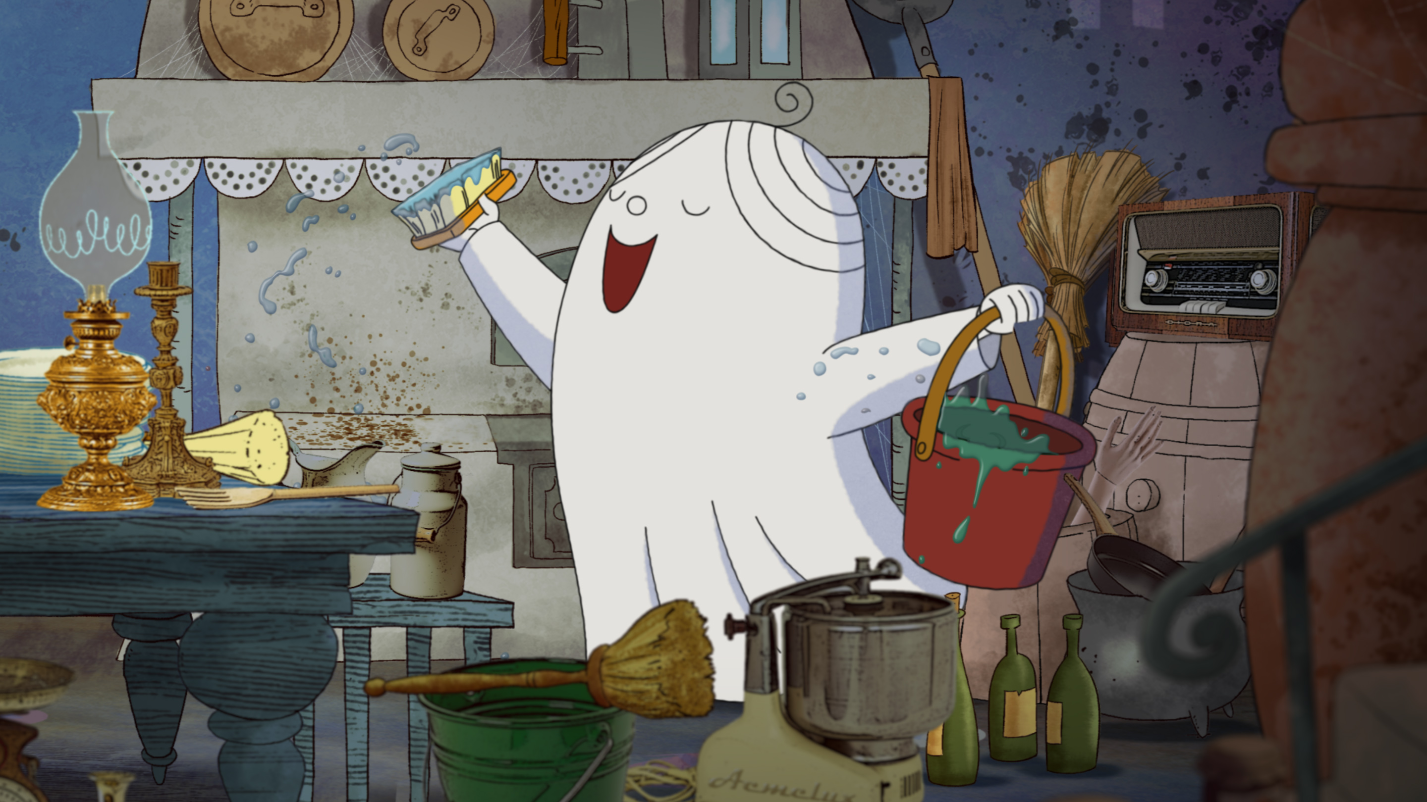 Het kleine spookje Laban spookt weer rond