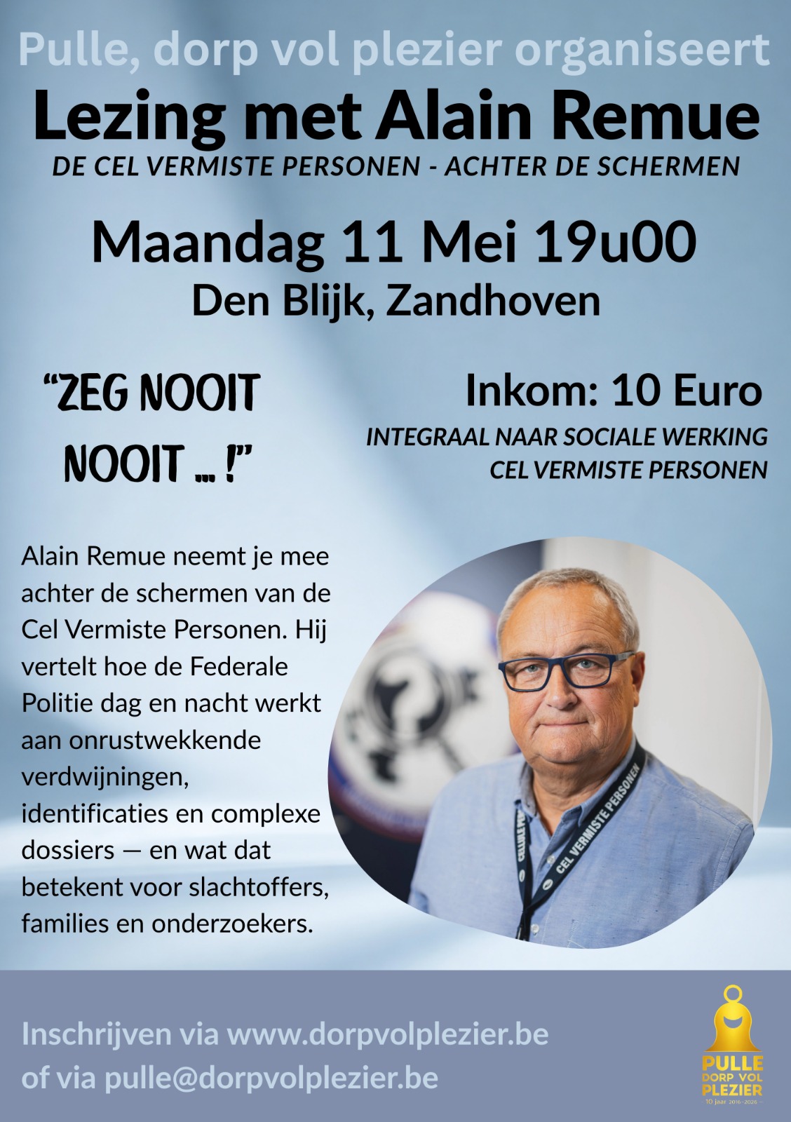 Lezing met Alain Remue